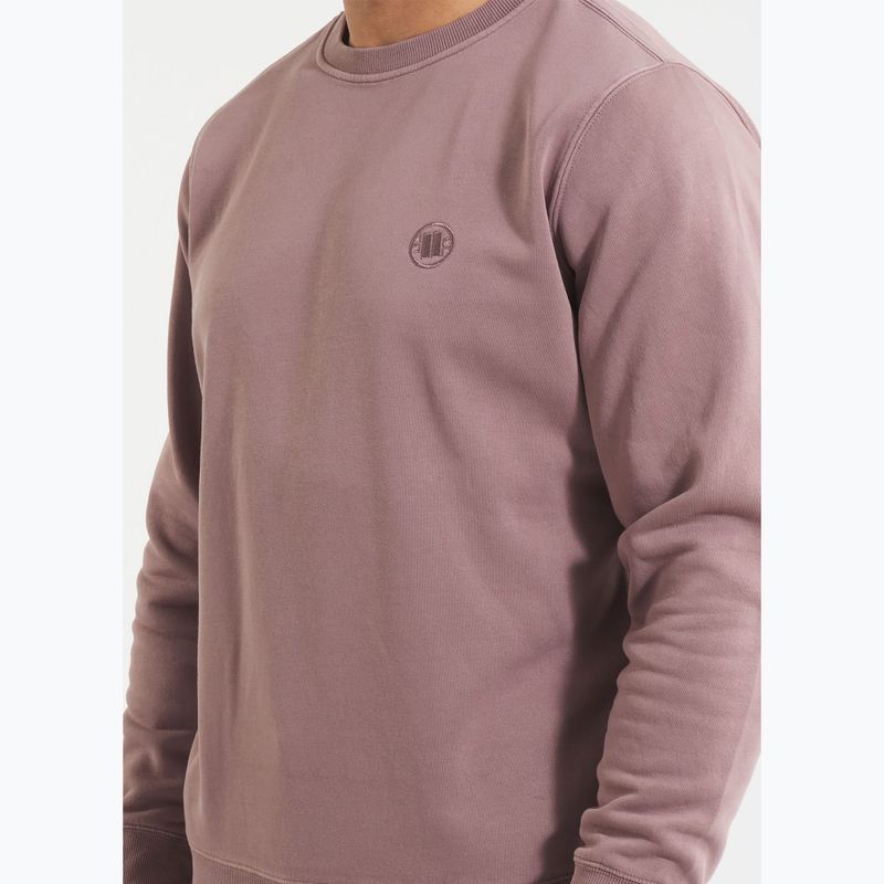 Pánska mikina Pitbull Lancaster 2 Crewneck Sweatshirt washed bordová 4