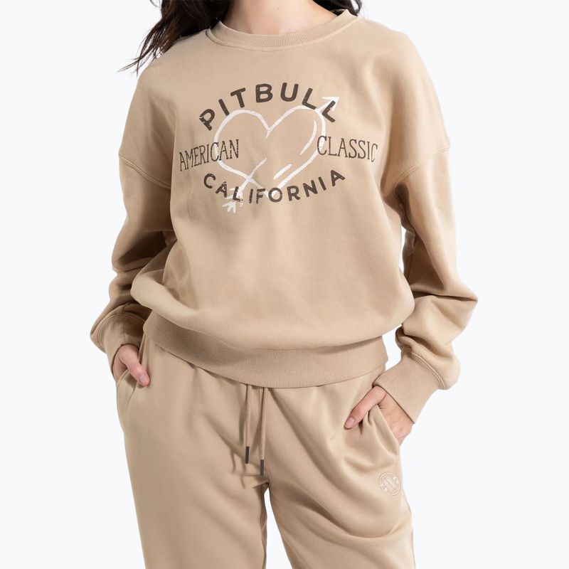 Dámska mikina Pitbull Manzanita Heart Crewneck Sweatshirt sand 3