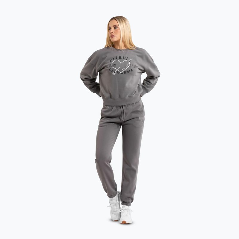 Dámska mikina Pitbull Manzanita Heart Crewneck Sweatshirt washed grey 2