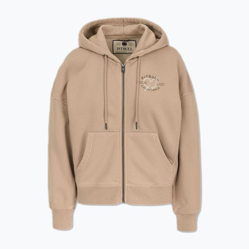 Dámska mikina Pitbull Manzanita Heart Hooded Zip Sweatshirt sand 3