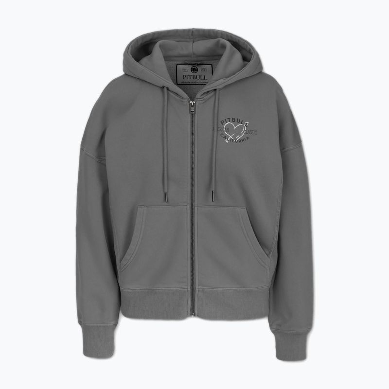 Dámska mikina Pitbull Manzanita Heart Hooded Zip Sweatshirt washed grey 4