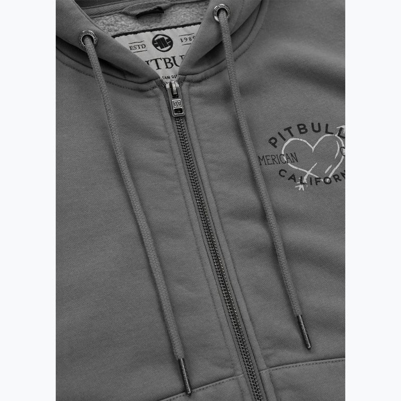 Dámska mikina Pitbull Manzanita Heart Hooded Zip Sweatshirt washed grey 7