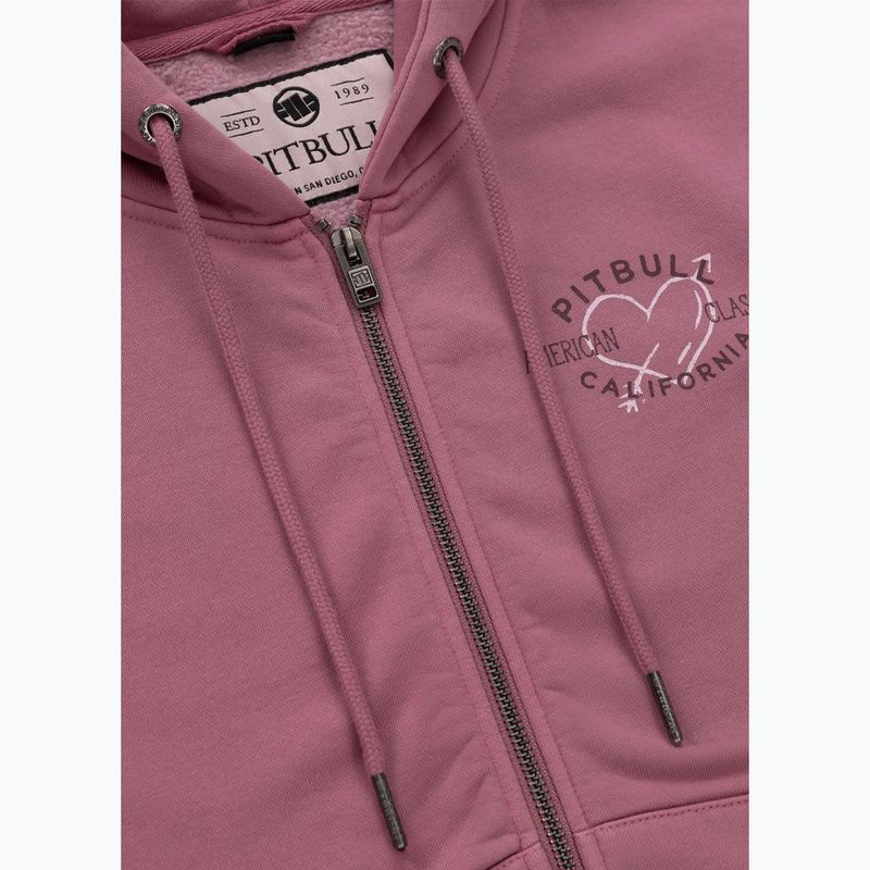 Dámska mikina Pitbull Manzanita Heart Hooded Zip Sweatshirt pink 8