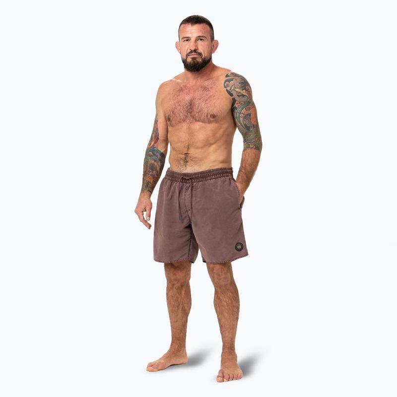 Pánske plavecké šortky Pitbull Balfour dusty burgundy 2