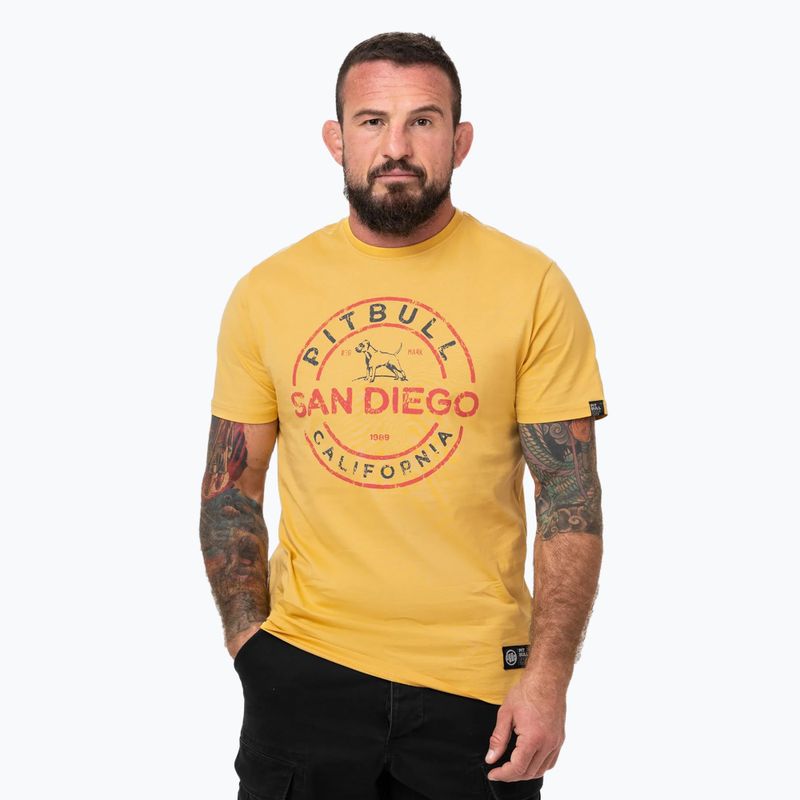 Pánske tričko Pitbull San Diego Ins. pale yellow