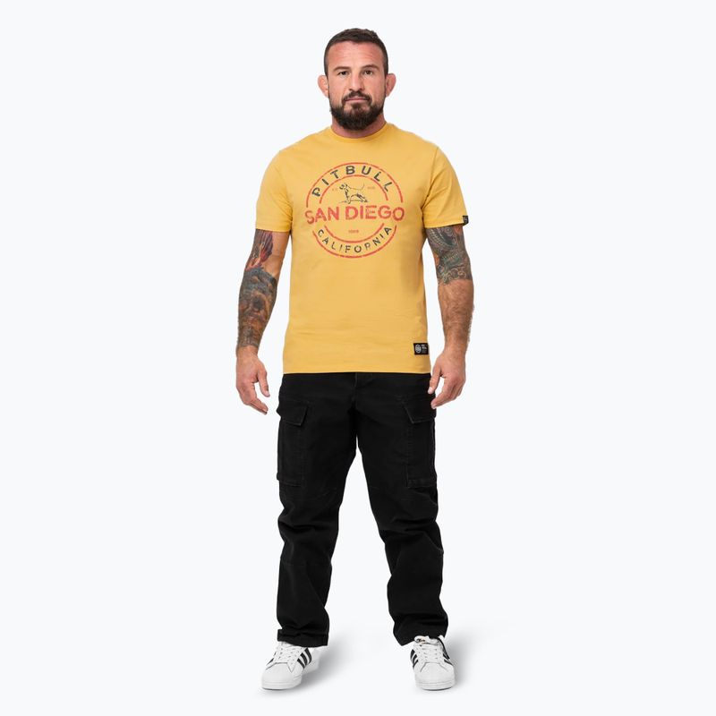 Pánske tričko Pitbull San Diego Ins. pale yellow 2