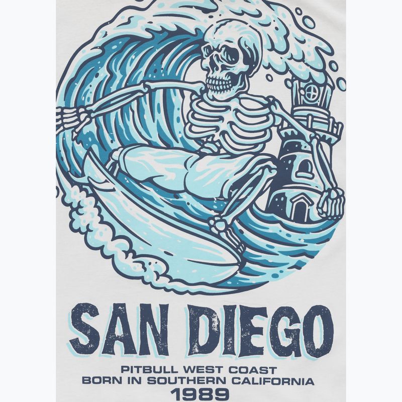 Pánske tričko Pitbull Skull Surf white/blue 5