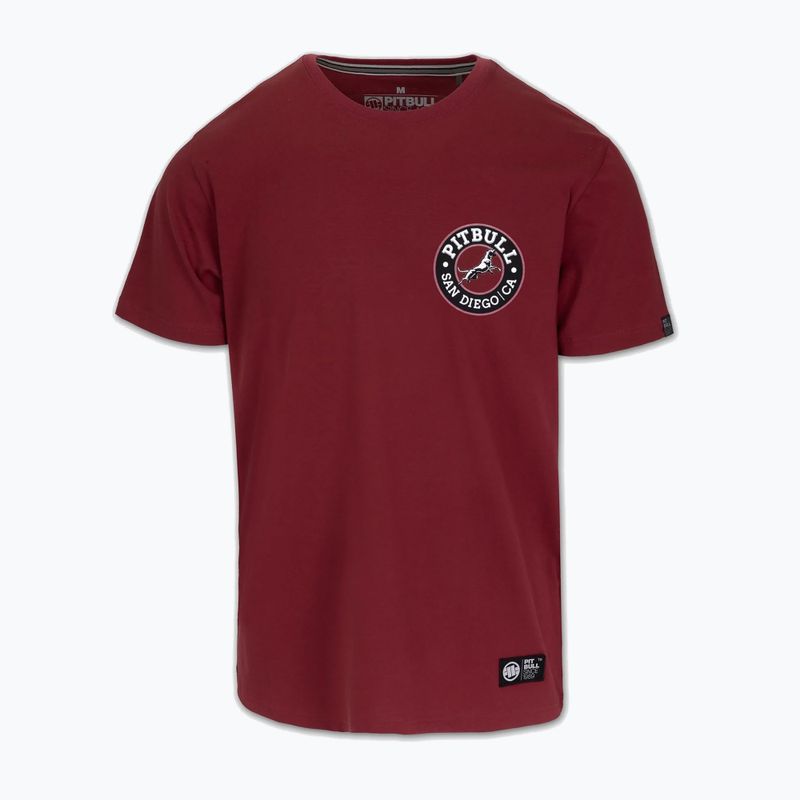 Pánske tričko Pitbull San Diego CA black burgundy 4
