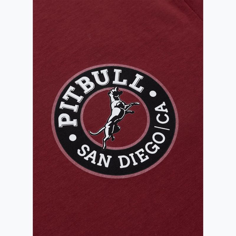 Pánske tričko Pitbull San Diego CA black burgundy 6