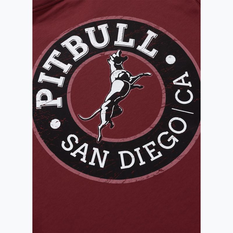 Pánske tričko Pitbull San Diego CA black burgundy 7