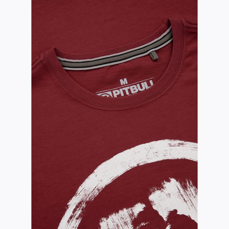 Pánske tričko Pitbull Logo Palms burgundy 6