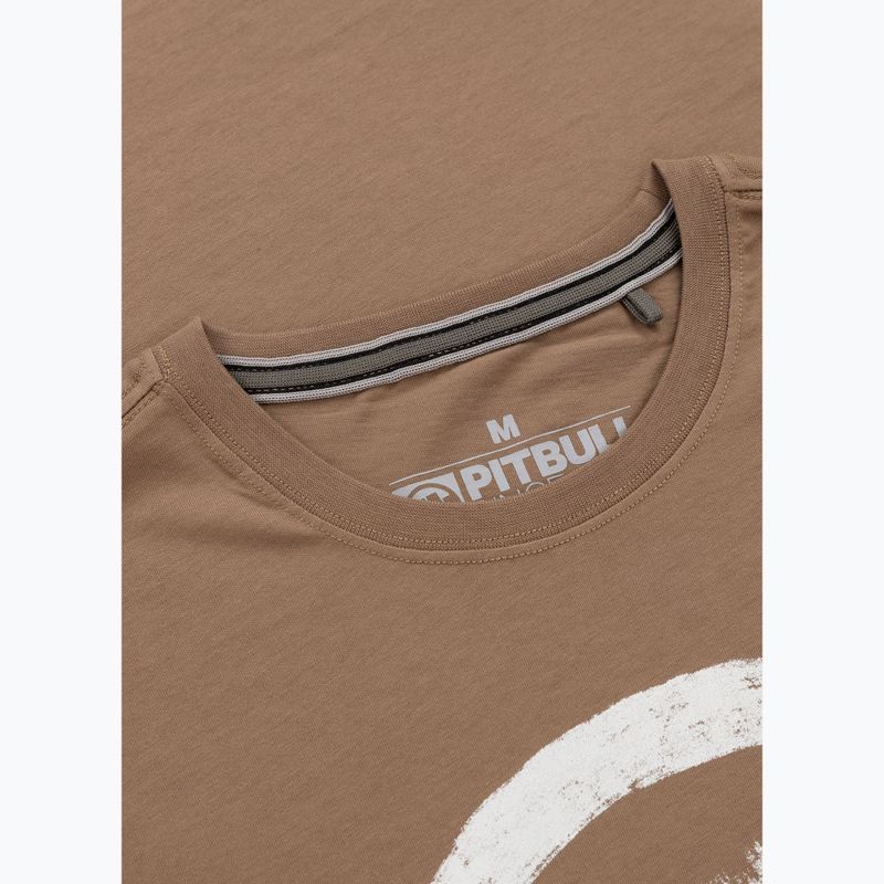 Pánske tričko Pitbull Logo Palms brown savana 6