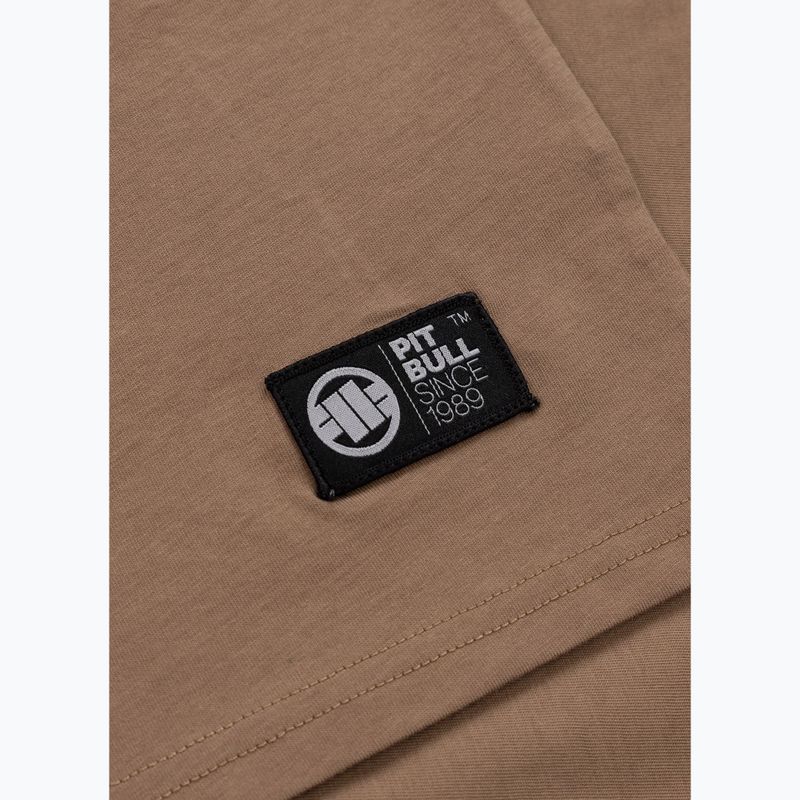 Pánske tričko Pitbull Logo Palms brown savana 9