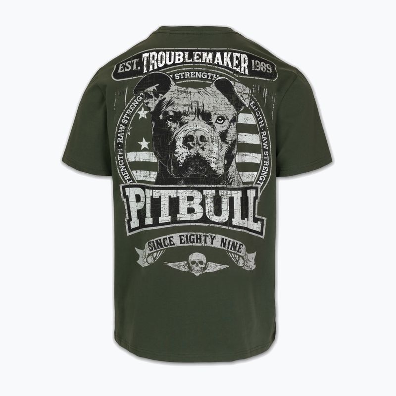 Pánske tričko Pitbull Troublemarker old green 2