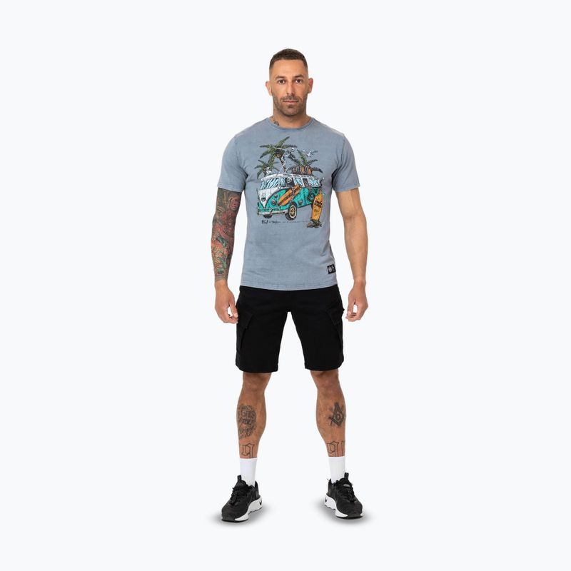 Pánske tričko Pitbull Open Beach washed blue 2