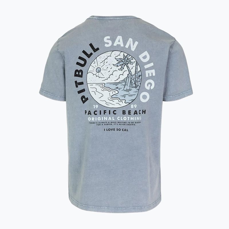 Pánske tričko Pitbull Planet Surf washed blue 6