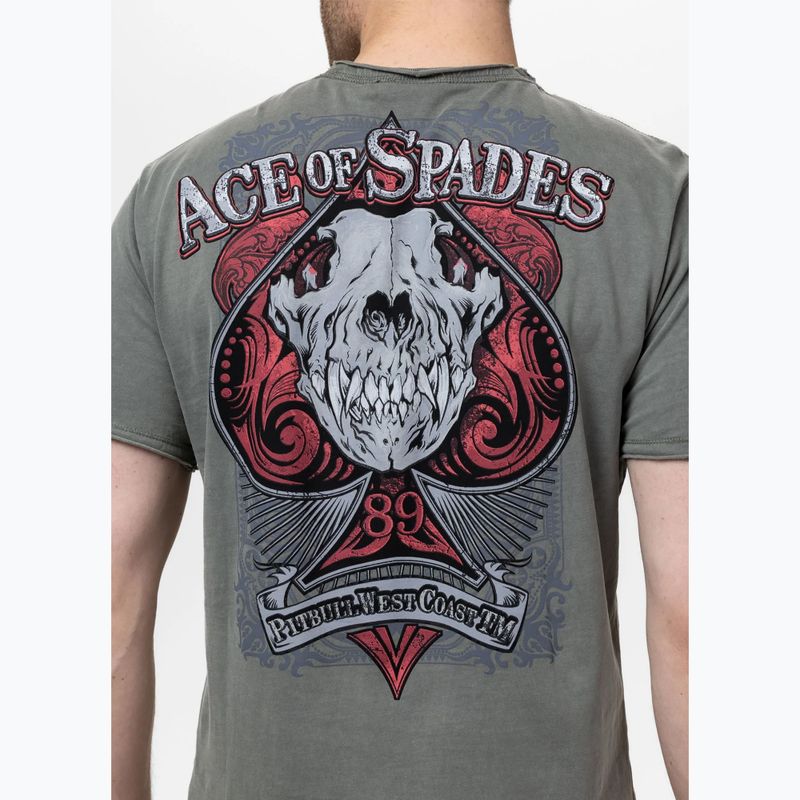 Pánske tričko Pitbull Ace Of Spades muted green 3