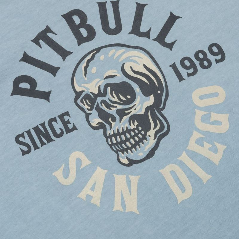 Pánske tričko Pitbull Shkull Logo blue 4