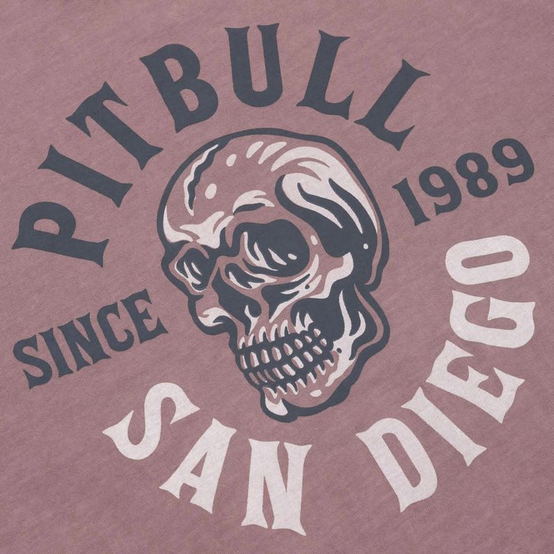 Pánske tričko Pitbull Shkull Logo dusty burgundy 3