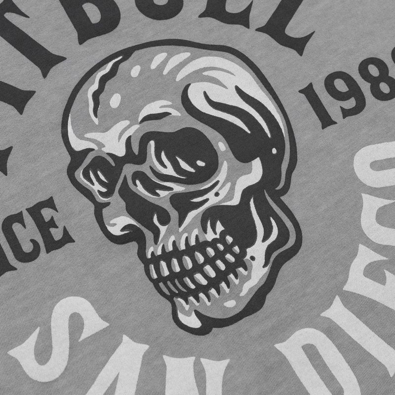 Pánske tričko Pitbull Shkull Logo grey 5