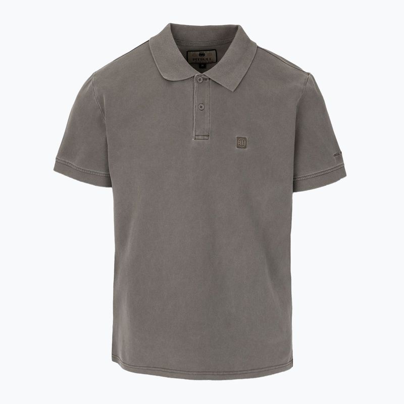 Pánske polo tričko Pitbull Washed Polo dark brown