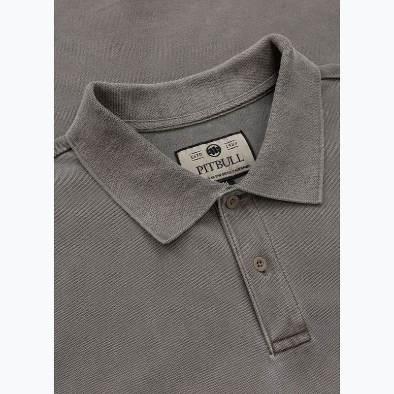 Pánske polo tričko Pitbull Washed Polo dark brown 3