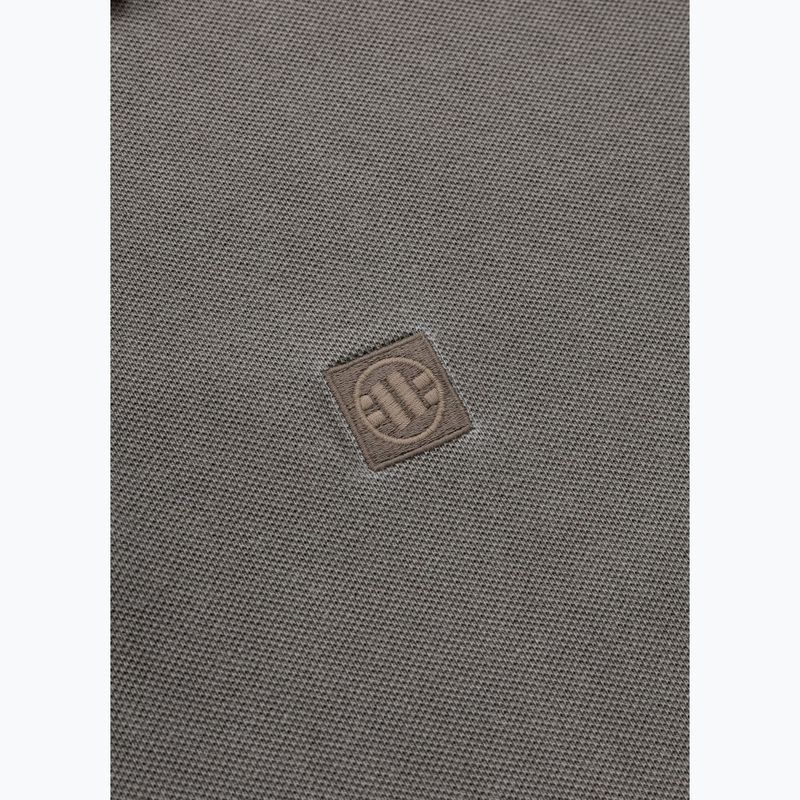 Pánske polo tričko Pitbull Washed Polo dark brown 4