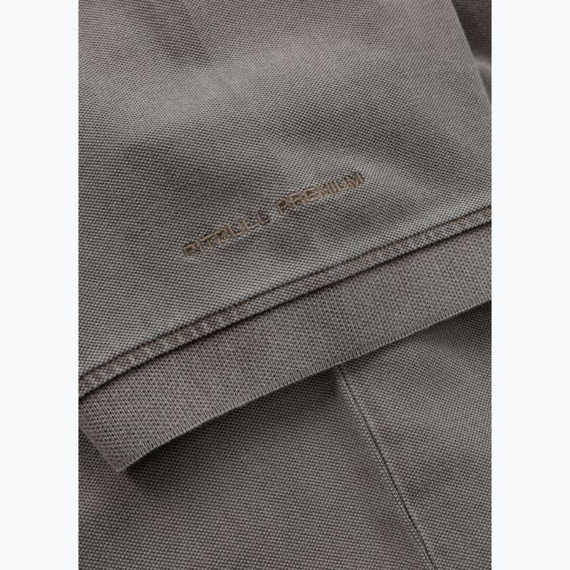 Pánske polo tričko Pitbull Washed Polo dark brown 6