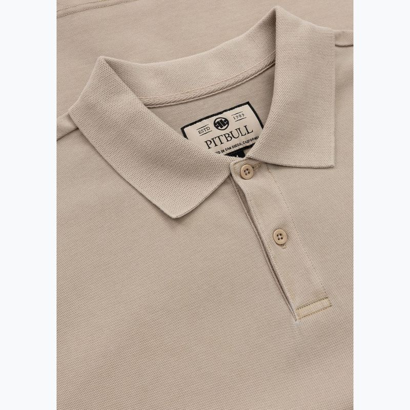 Pánske polo tričko Pitbull Washed Polo pale sand 3