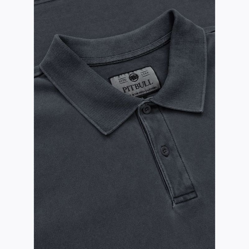 Pánske polo tričko Pitbull Washed Polo dark graphite 3