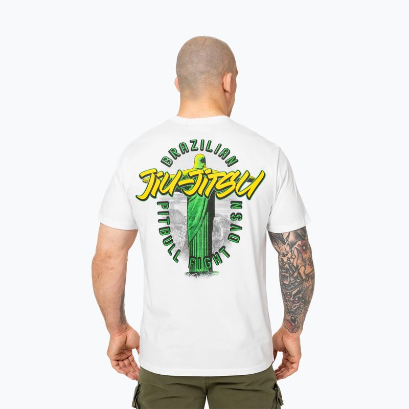 Pitbull BJJ FIGHT DVSN pánske tričko biele 3