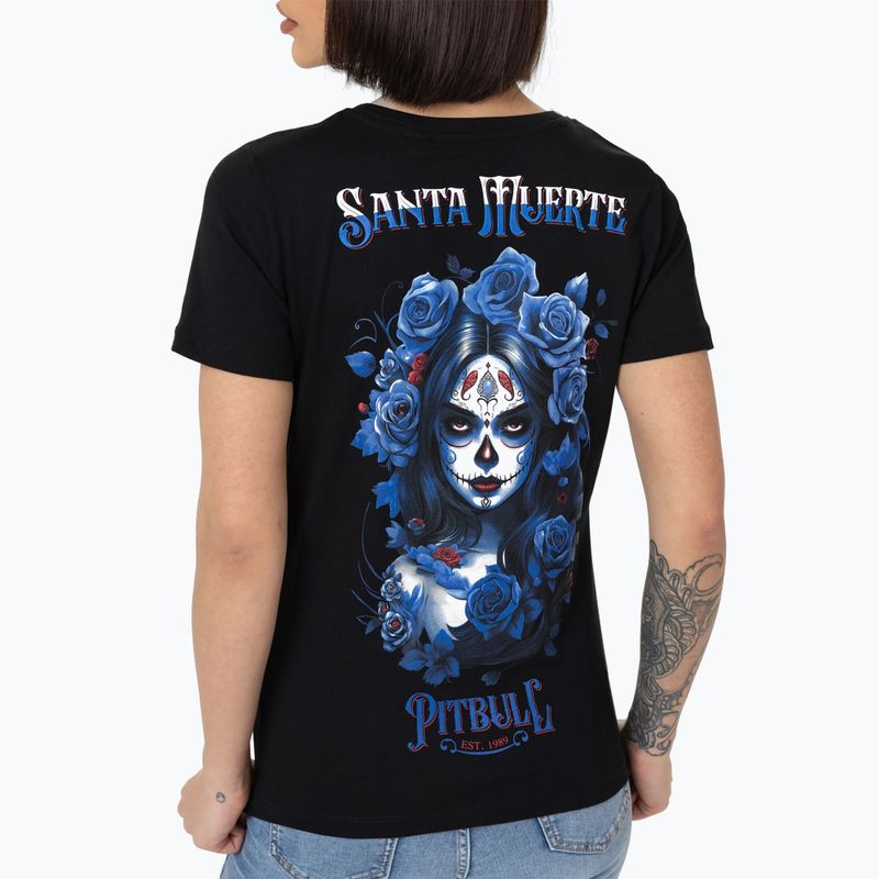 Pitbull dámske tričko Santa Muerte Blue black 3