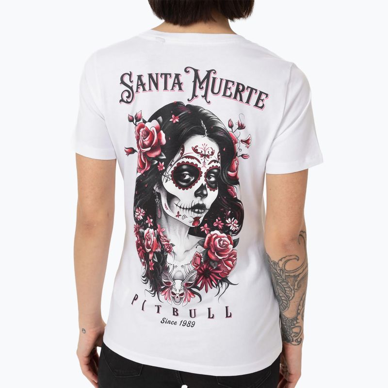 Pitbull Santa Muerte dámske tričko Rose white 3