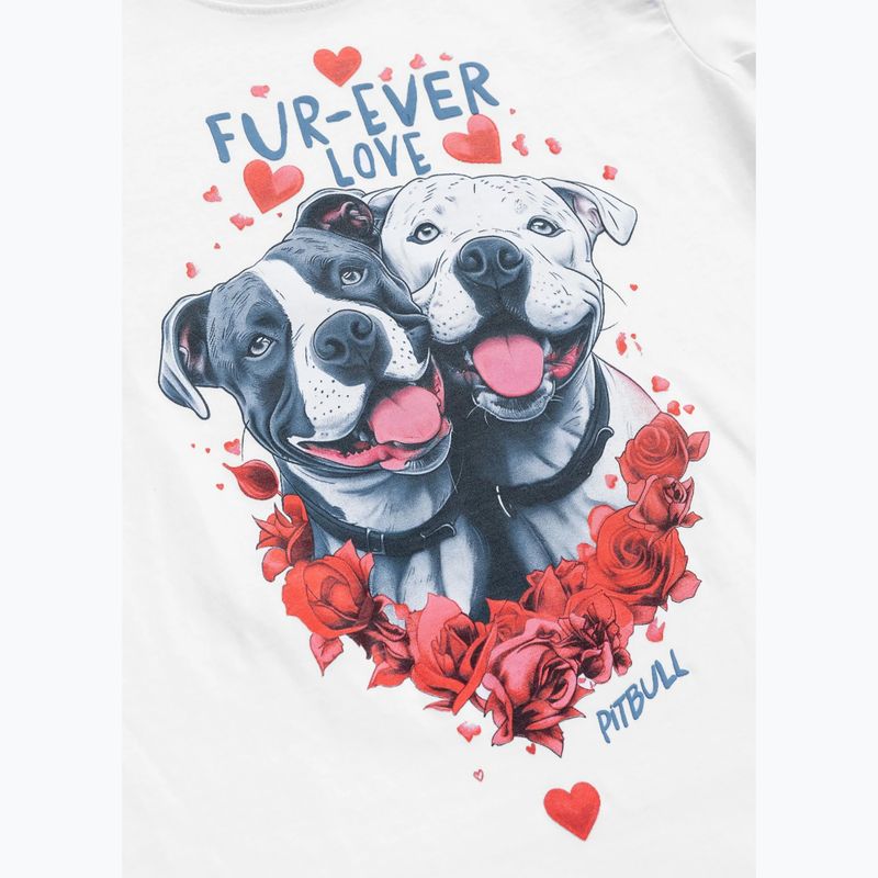 Pitbull Fur Ever Love dámske tričko biele 4