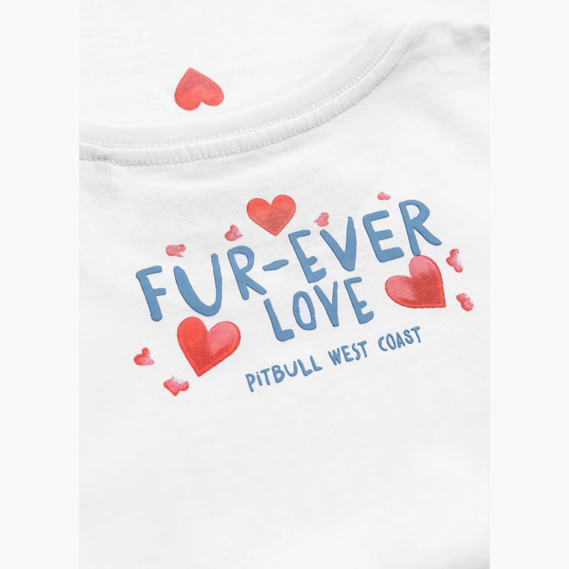 Pitbull Fur Ever Love dámske tričko biele 5