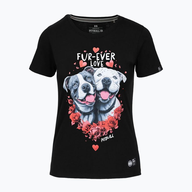 Pitbull Fur Ever Love dámske tričko čierne