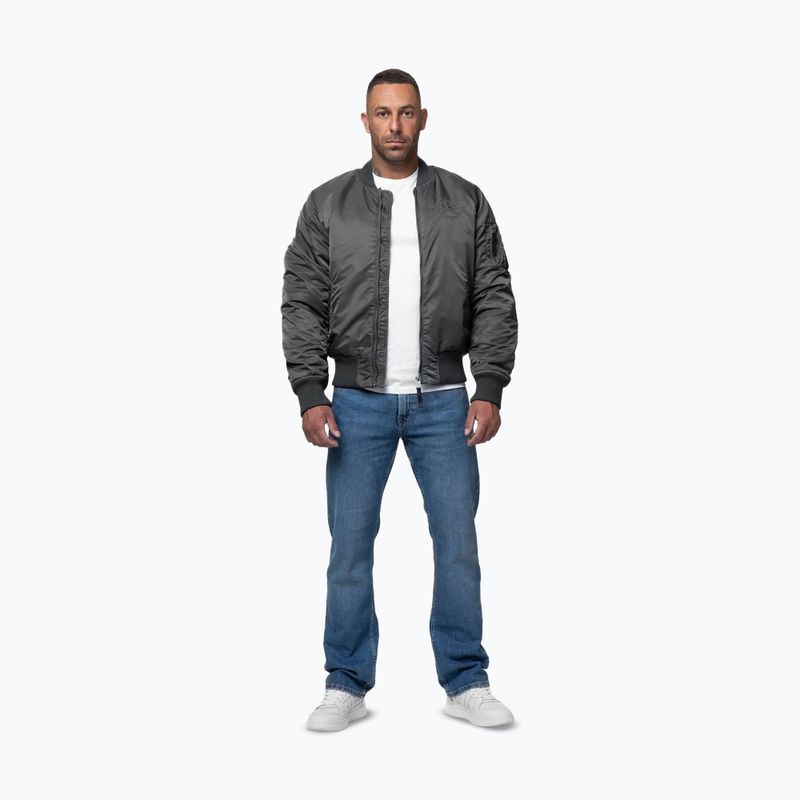 Pánska bunda Pitbull Hacket Washed Bomber graphite 2