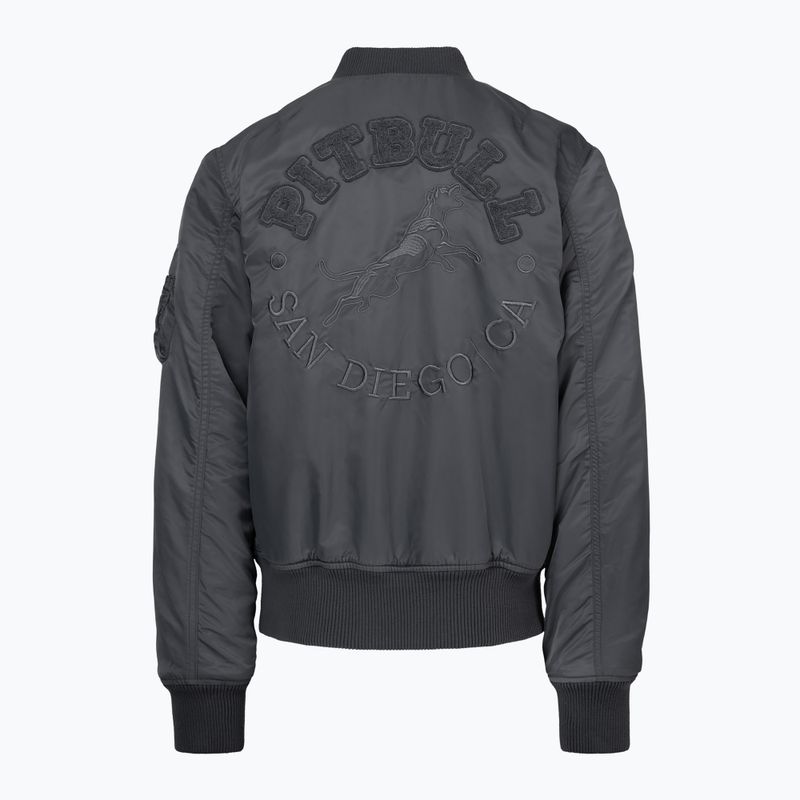 Pánska bunda Pitbull Hacket Washed Bomber graphite 2
