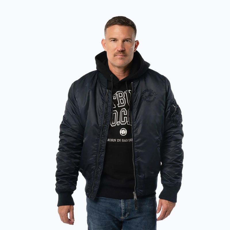 Pánska bunda Pitbull Hacket Washed Bomber dark navy