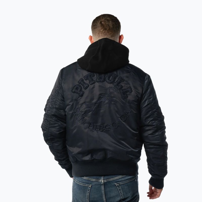 Pánska bunda Pitbull Hacket Washed Bomber dark navy 3