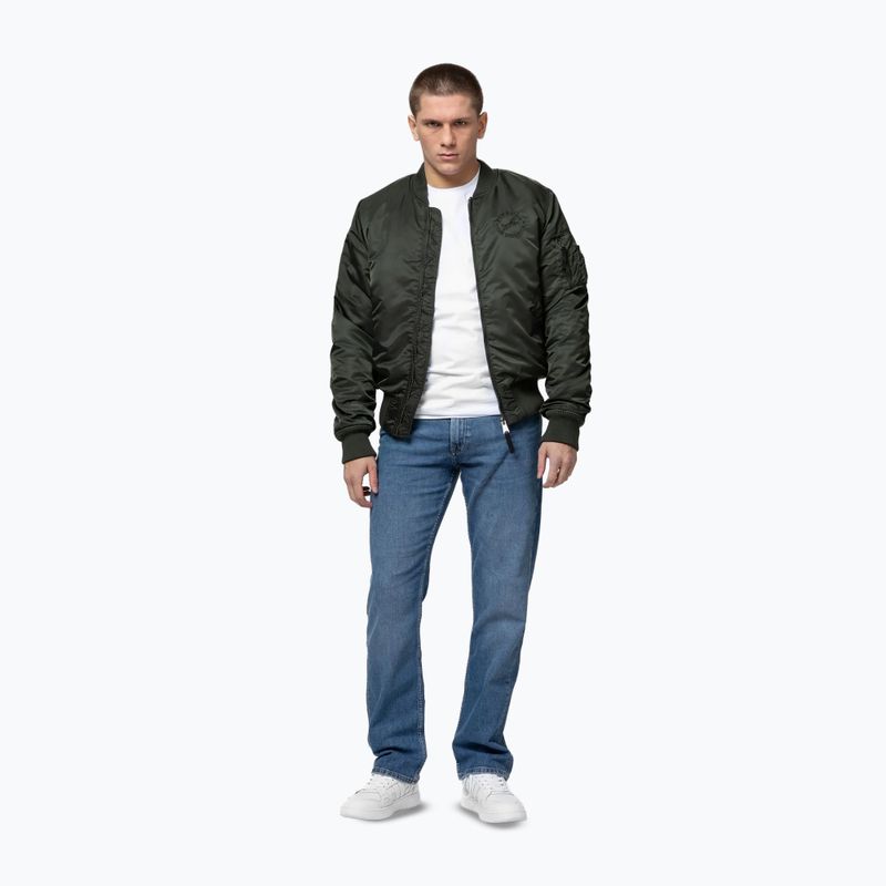 Pánska bunda Pitbull Hacket Washed Bomber dark green 2