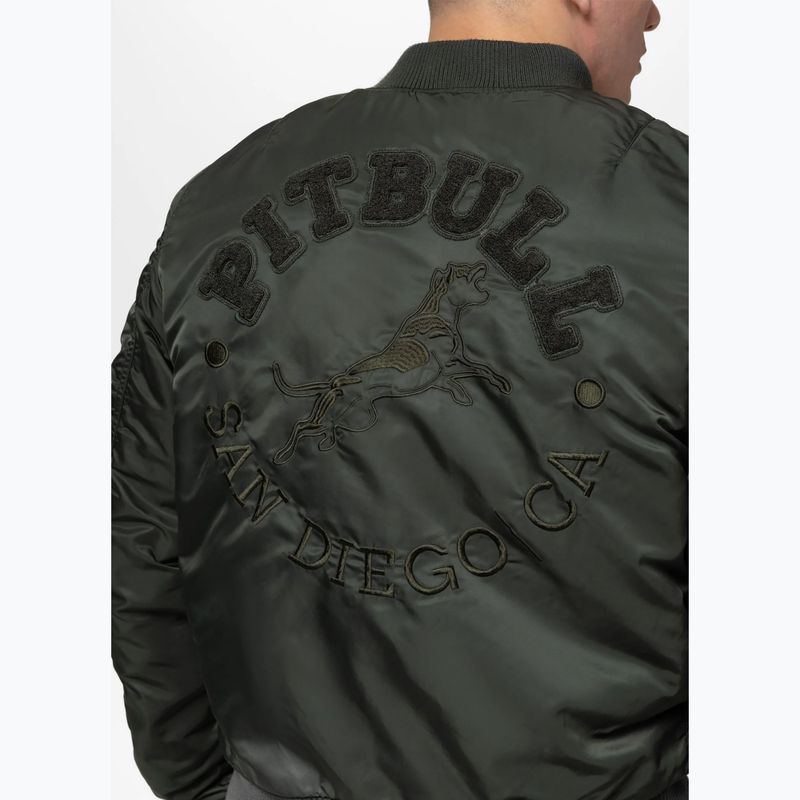 Pánska bunda Pitbull Hacket Washed Bomber dark green 4