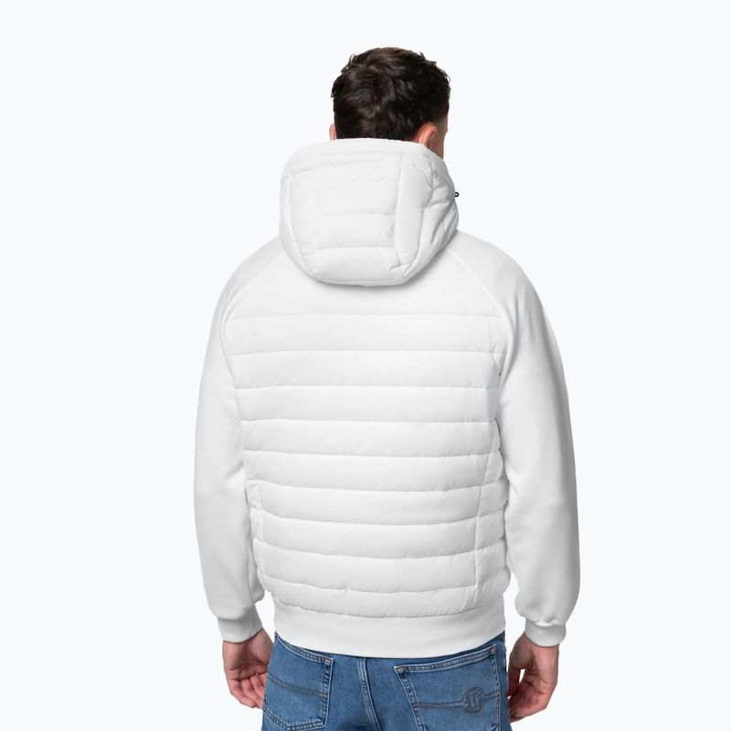 Pánska bunda Pitbull Palomar Padded Hooded Hybrid white 3