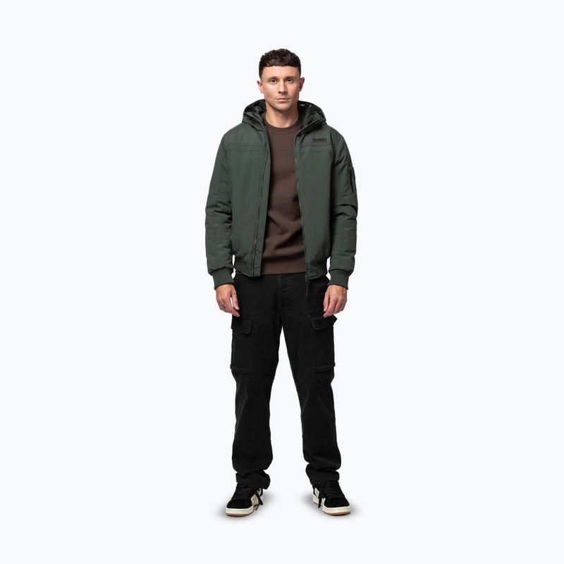 Pánska zimná bunda Pitbull Balboa 2 Hooded dark green 2