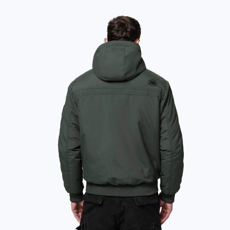 Pánska zimná bunda Pitbull Balboa 2 Hooded dark green 3