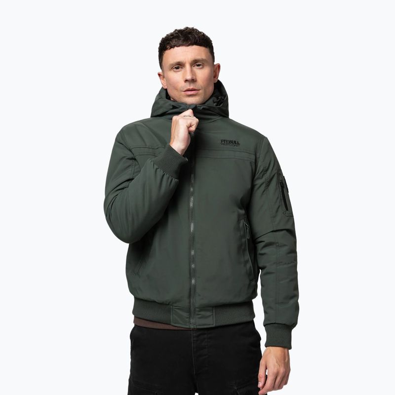 Pánska zimná bunda Pitbull Balboa 2 Hooded dark green 4