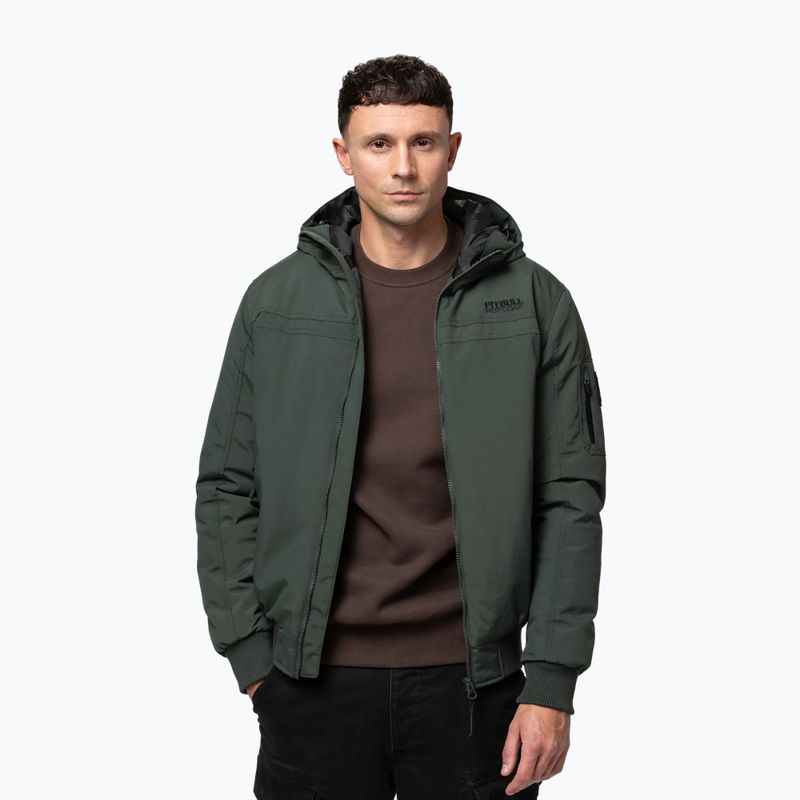 Pánska zimná bunda Pitbull Balboa 2 Hooded dark green 5