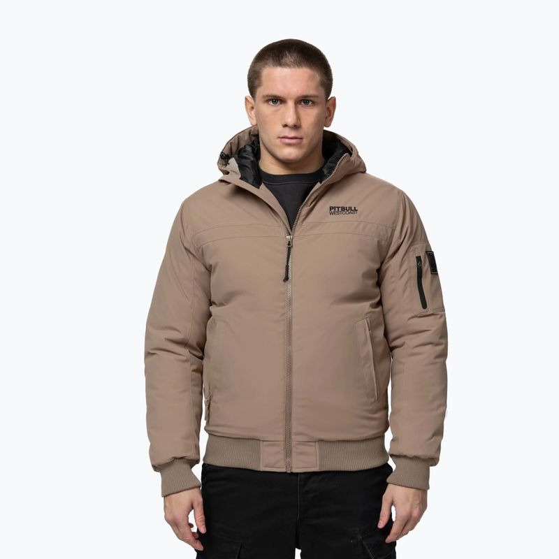 Pánska zimná bunda Pitbull Balboa 2 Hooded dark sand