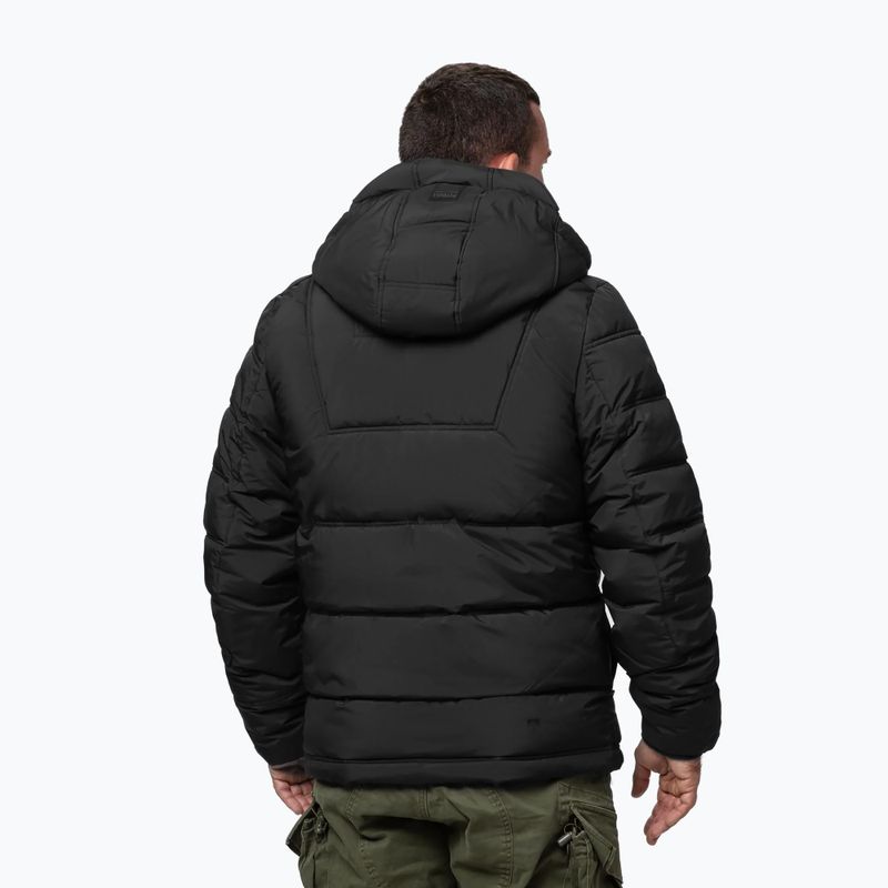 Pánska zimná bunda Pitbull Pepperwood Ribstop Padded Hooded black/green 3