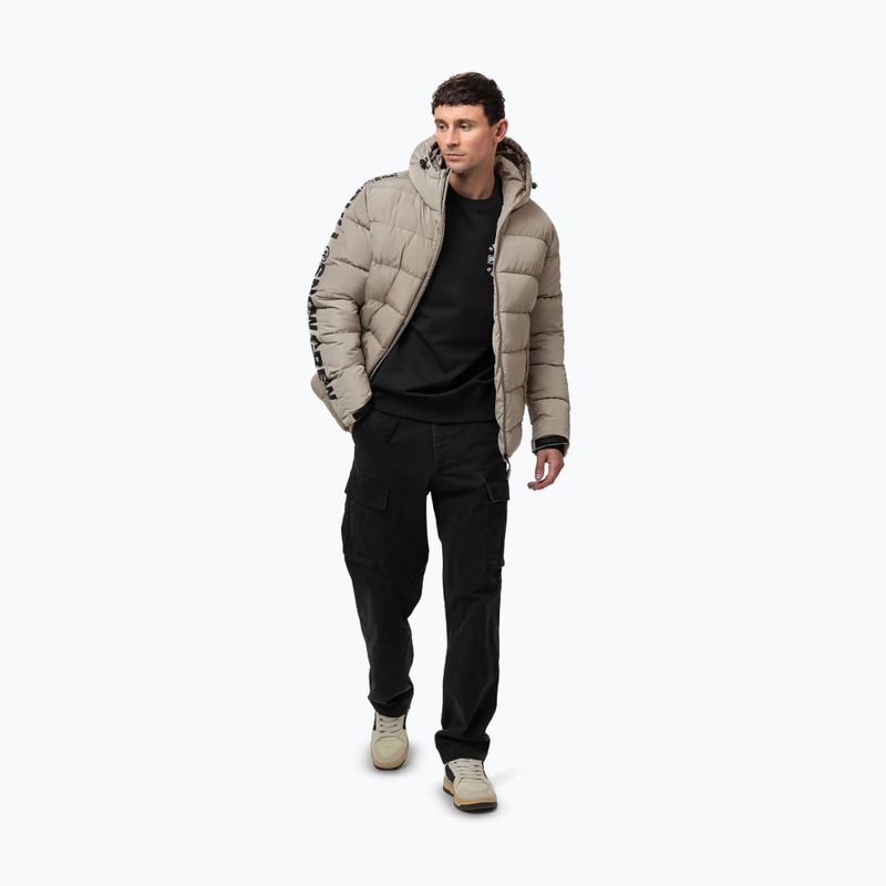 Pánska zimná bunda Pitbull Airway 4 Padded Hooded pale sand 6